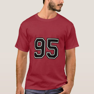 T-shirt Maillot de sport universitaire numéro 95 95e ann