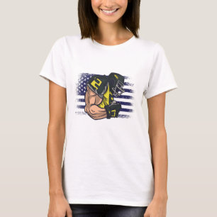 T-shirt Maillot de supporter de football américain drapeau