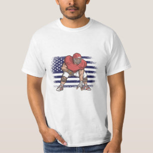 T-shirt Maillot de supporter de football américain drapeau