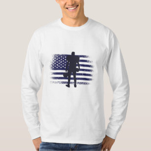 T-shirt Maillot de supporter de football américain drapeau