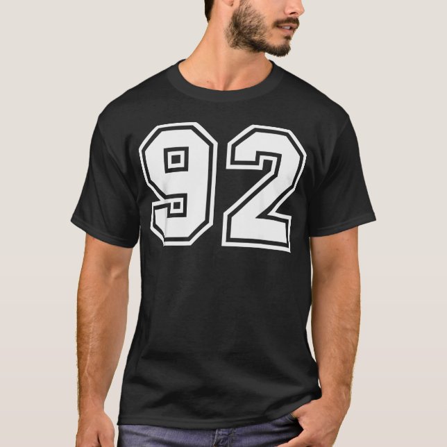 T-shirt Maillot d'équipe Numéro 92 (Devant)