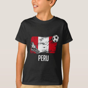 T-shirt Maillot drapeau péruvien Équipe de football péruvi