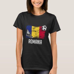 T-shirt Maillot Drapeau Roumanie Équipe de Football Roumai