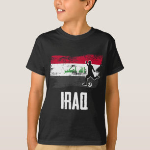 T-shirt Maillot Irak Drapeau Équipe De Football Irakienne