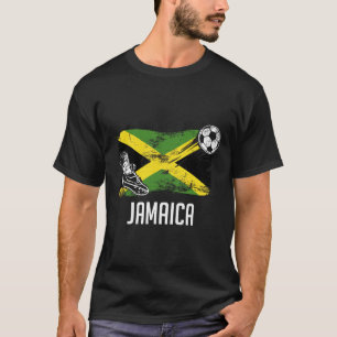 T-shirt Maillot Jamaïque Drapeau Jamaïcain Équipe De Footb