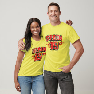 T-shirt Maillot Jaune Vibrant de Supporter de Football d'E