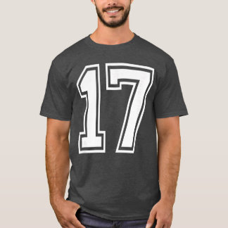 T-shirt Maillot Number 17 Varsity Sportseam 17e Anniversai