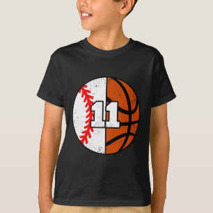 T-shirt Maillot Numéro 11 Sketll Drôle 11e Anniversaire