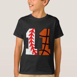 T-shirt Maillot Numéro 11 Sketll Drôle 11e Anniversaire 1