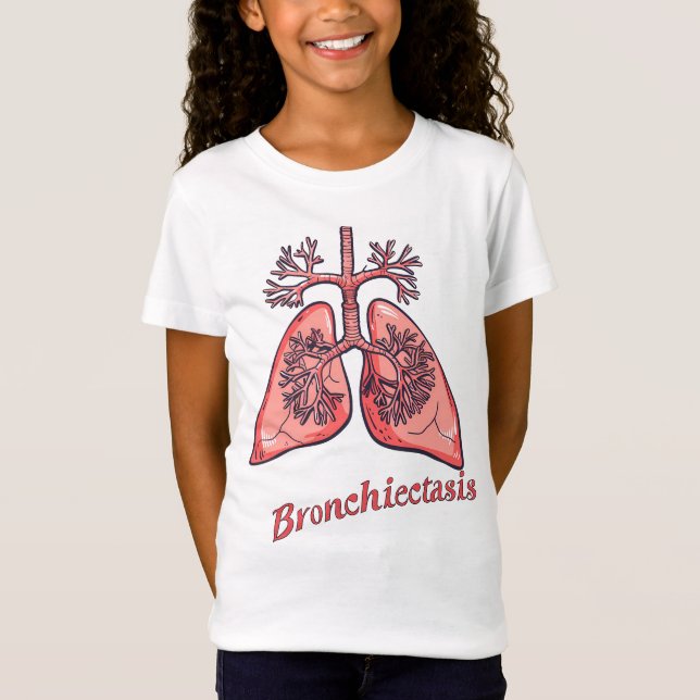 T-Shirt maillot pritet de bronchiectasie (Devant)