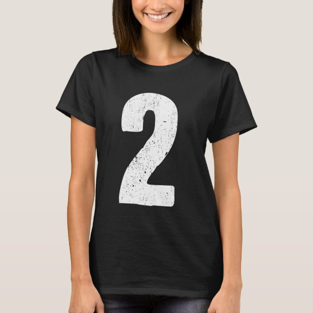 T-shirt Maillot Uniforme #2, Graphique de Grand Numéro (Devant)