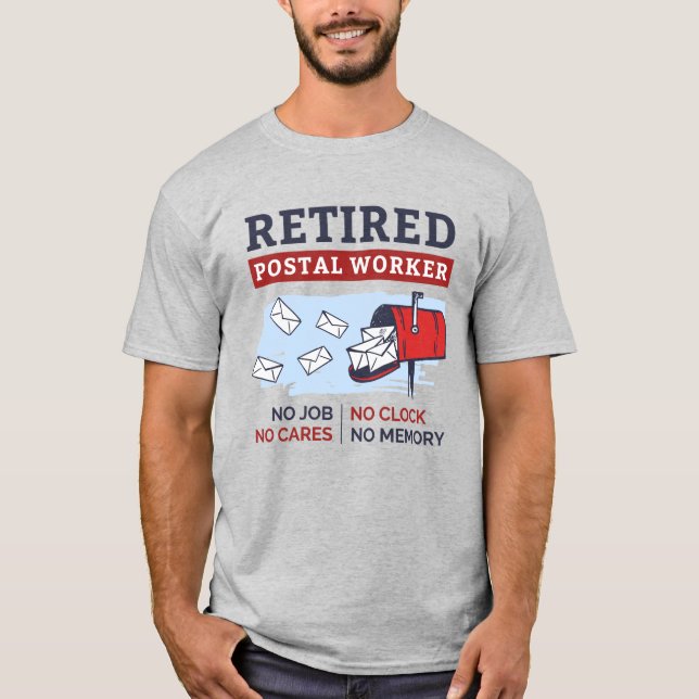 T-shirt Mailman Retraite Travailleur Postal Retraité (Devant)