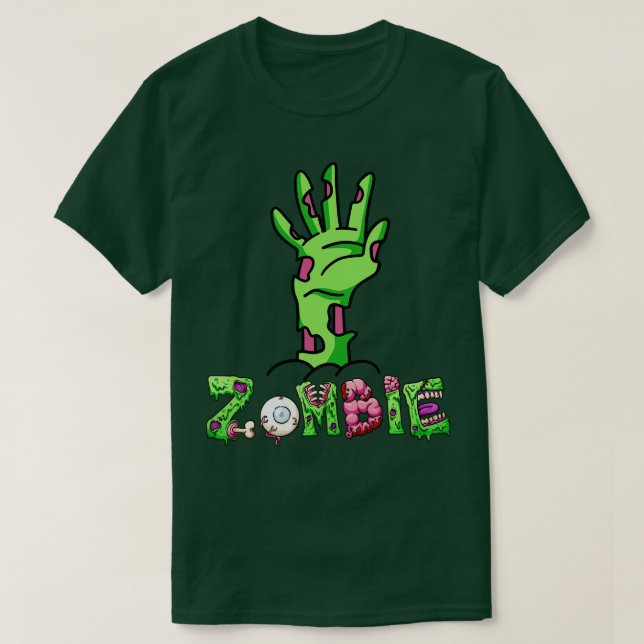T-shirt Main 1 Zombie (Design devant)