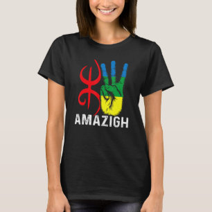 T-shirt main amazigh et symbole yaz avec tifinagh