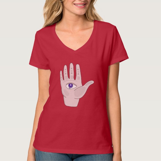 T-shirt Main avec l'oeil (Devant)