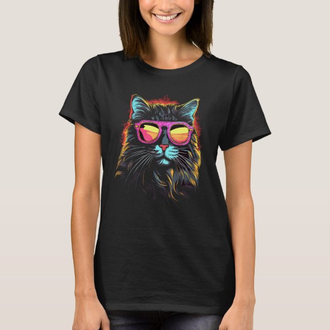 T-shirt Main Coon - Chat Main Coon de couleur cool avec lu (Devant)