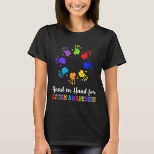 T-shirt Main Dans La Main Pour Sensibilisation sur l'autis