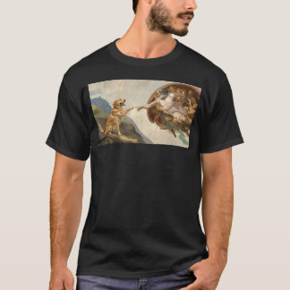 T-shirt Main de Dieu Parodie de Chien Retriever Dore Drôle