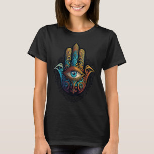 T-shirt Main de Hamsa protection oculaire mal 1