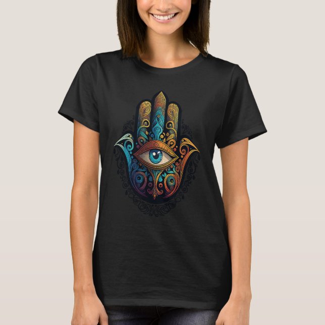T-shirt Main de Hamsa protection oculaire mal 1 (Devant)