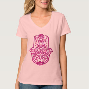 T-shirt Main de henné de Hamsa (rose) 2