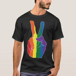 T-shirt Main de paix arc-en-ciel, mois des Gay pride LGBT