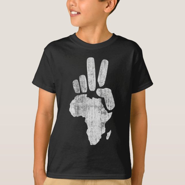 T-shirt main de paix du Darfour Afrique (Devant)