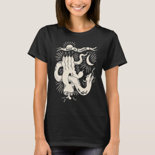 T-shirt Main De Satan Serpent Démonique Main Halloween Cre