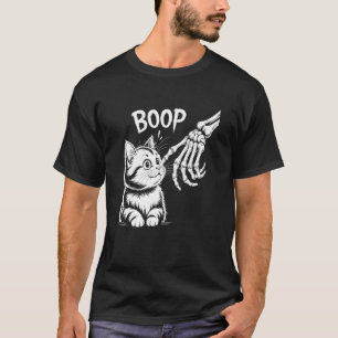 T-shirt Main de squelette Boop Chat Drôle Mignon Amateur d