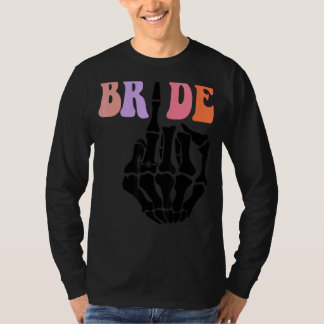 T-shirt Main de squelette de mariée rétro Halloween enterr