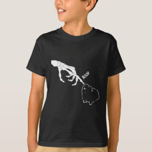 T-shirt Main de squelette effrayant de cochon drôle et eff