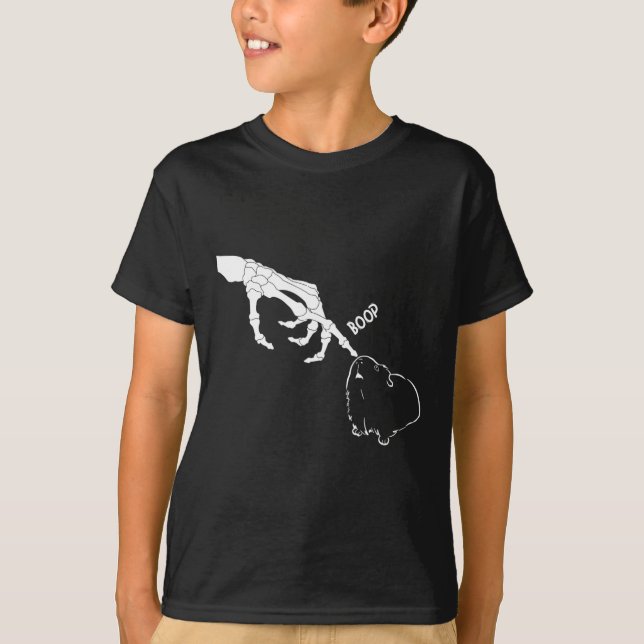 T-shirt Main de squelette effrayant de cochon drôle et eff (Devant)