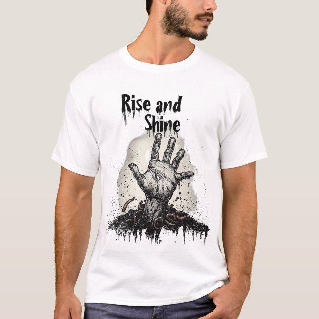 T-shirt Main de Zombie Émergeant du Sol 🧟‍♂️💀 (Devant)
