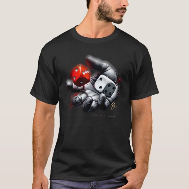 T-shirt main dés (Devant)