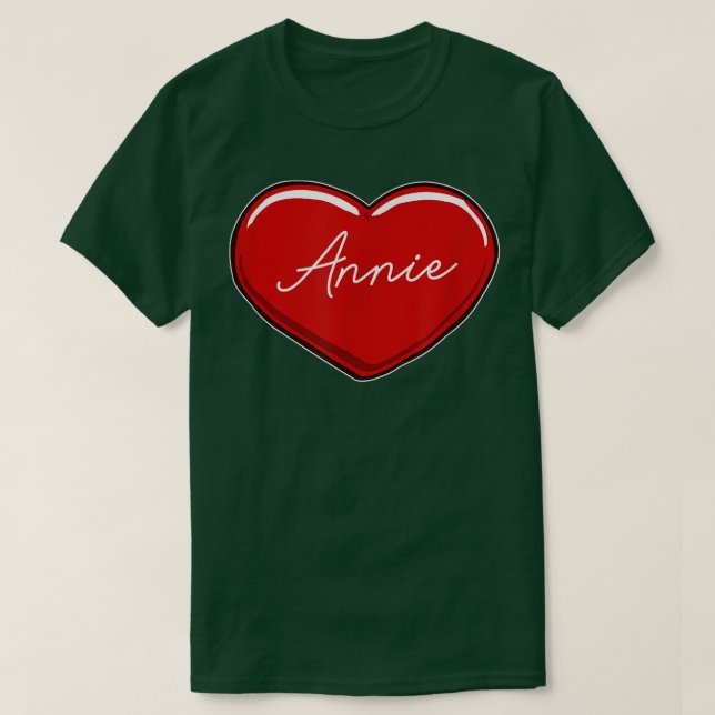 T-shirt Main Drawn Heart Annie  (Design devant)