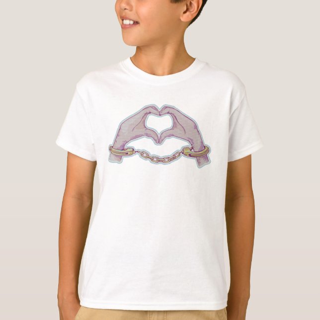 T-shirt Main du coeur menottes (Devant)