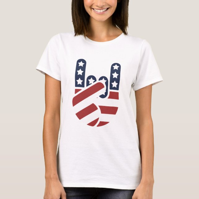 T-shirt Main Etats-Unis de roche (Devant)
