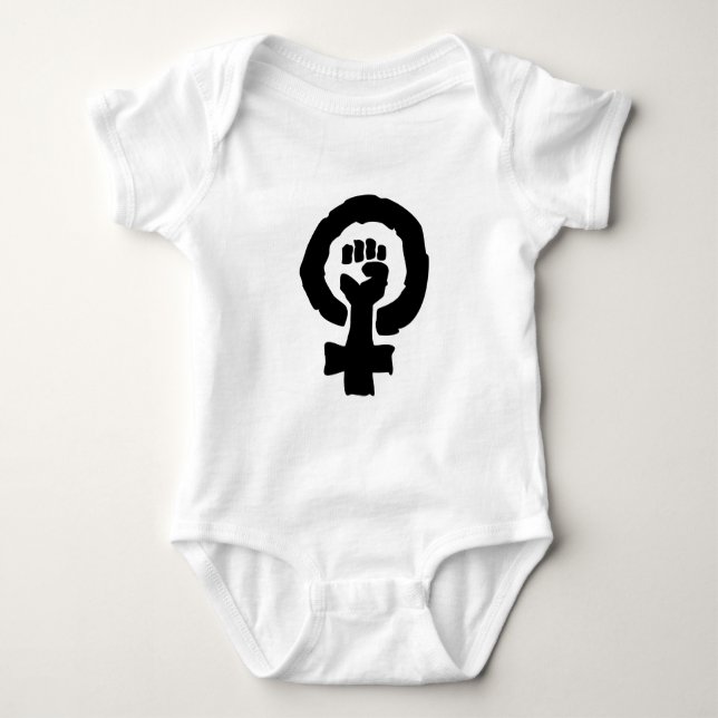 T-shirt Main femelle de solidarité de symbole (Devant)