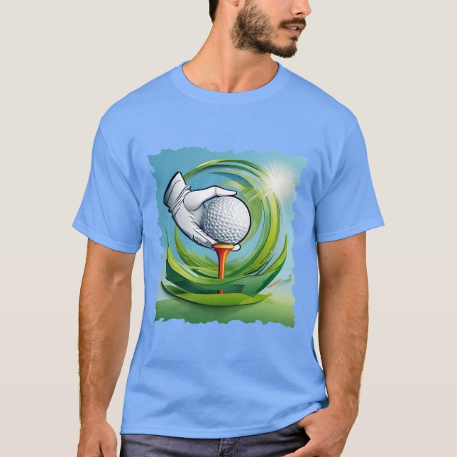 T-shirt Main gantée plaçant une balle de golf (Devant)