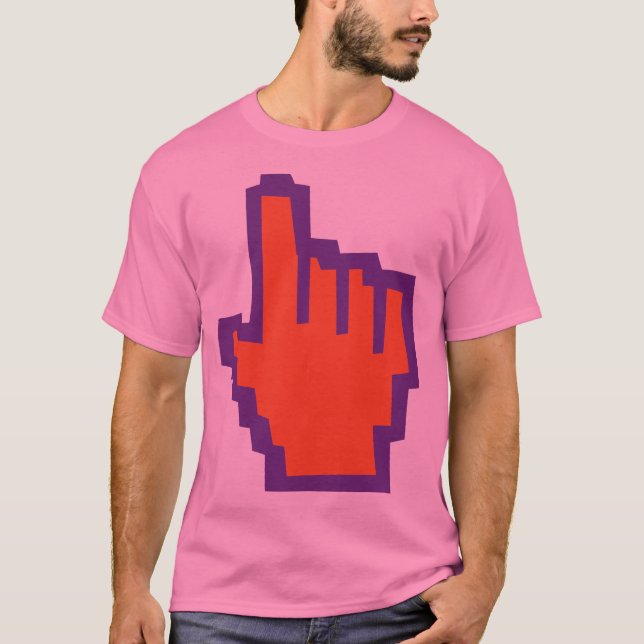 T-shirt main hand pointeur pointer mano inform geek (Devant)
