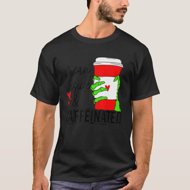 T-shirt Main Intérieure Et Squelette Main Caféiné L (Devant)