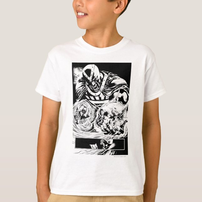 T-shirt Main noire avec panneau crâne 2 (Devant)