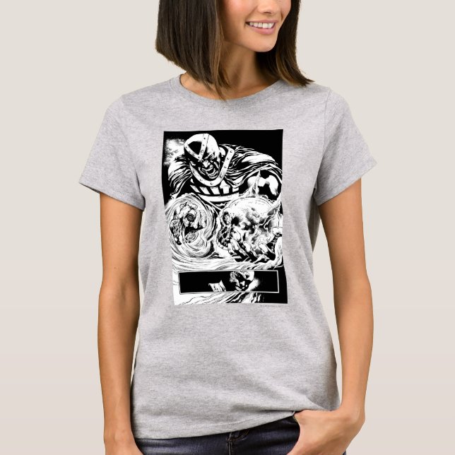 T-shirt Main noire avec panneau crâne 2 (Devant)