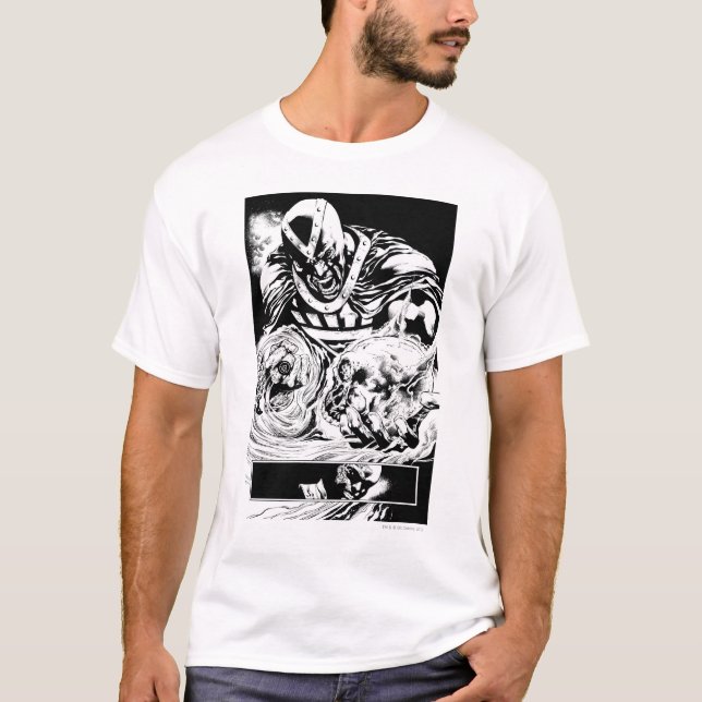 T-shirt Main noire avec panneau crâne 2 (Devant)