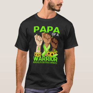 T-shirt Main Papa D'Un Guerrier Bronchiolitis Obliterans A