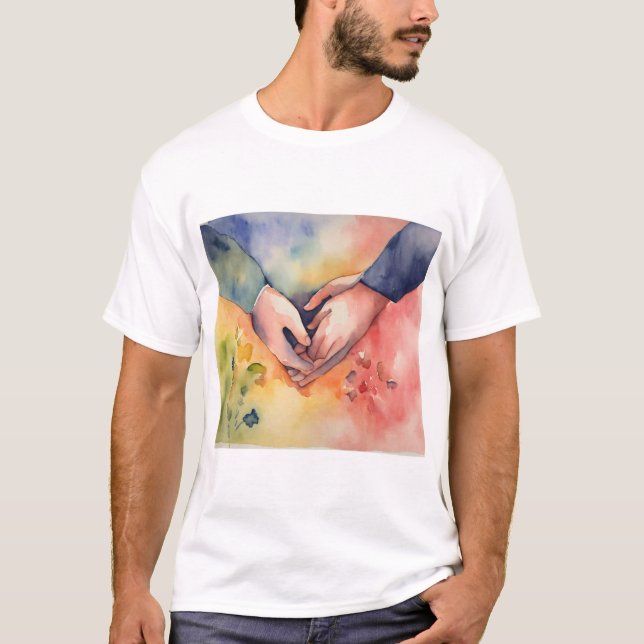 T-shirt Main romantique (Devant)