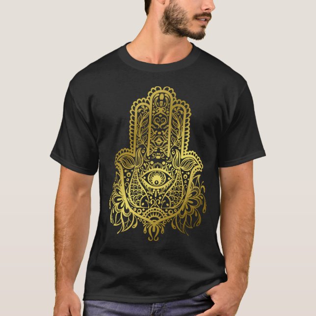 T-shirt Main Royal Golden Hamsa (Devant)