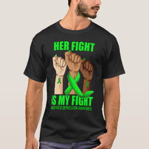 T-shirt Main Son Combat Est Ma Lutte Contre La Dépression