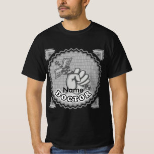 T-shirt Main tenant caducée de médecin 