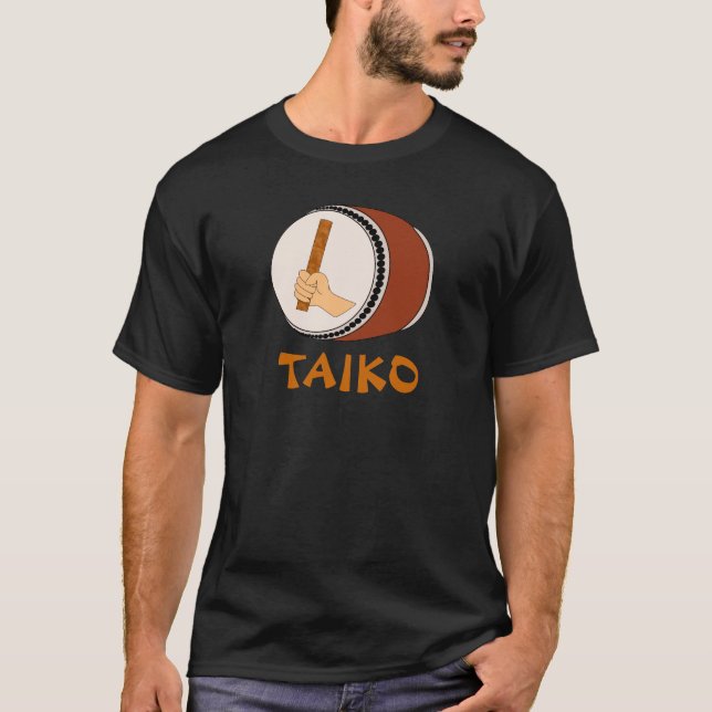 T-shirt Main tenant la mise en tambour japonaise de (Devant)